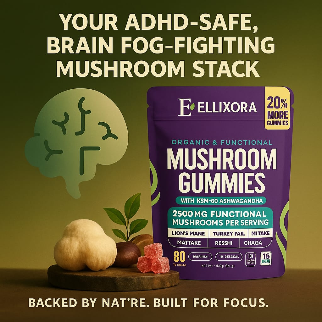 ELLIXORA™ MUSHROOM ASHWAGANDHA GUMMIES