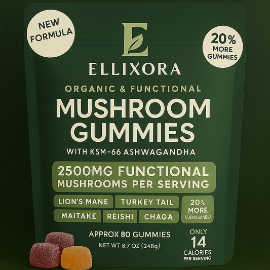 ELLIXORA™ MUSHROOM ASHWAGANDHA GUMMIES