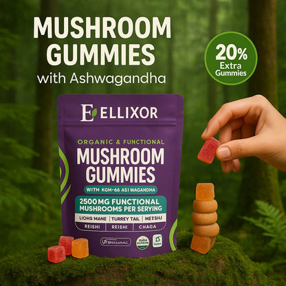 ELLIXORA™ MUSHROOM ASHWAGANDHA GUMMIES